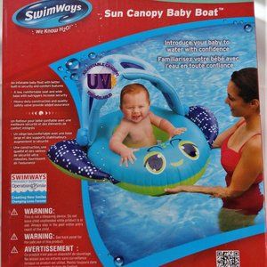 Swimways Sun Canopy Baby Boat for Swim Step 1